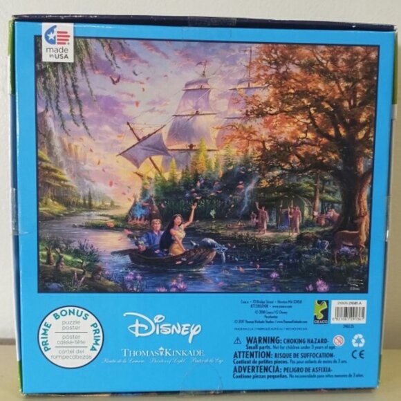 New but opened- Disney-Thomas Kinkade Pocahontas puzzle - 750 piece - Picture 4 of 4